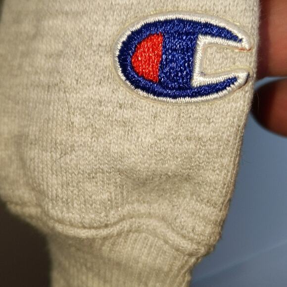 Vintage 90's Champion Reverse Weave Sweatshirt Matrix Marathoner Logo Large - Picture 7 of 8